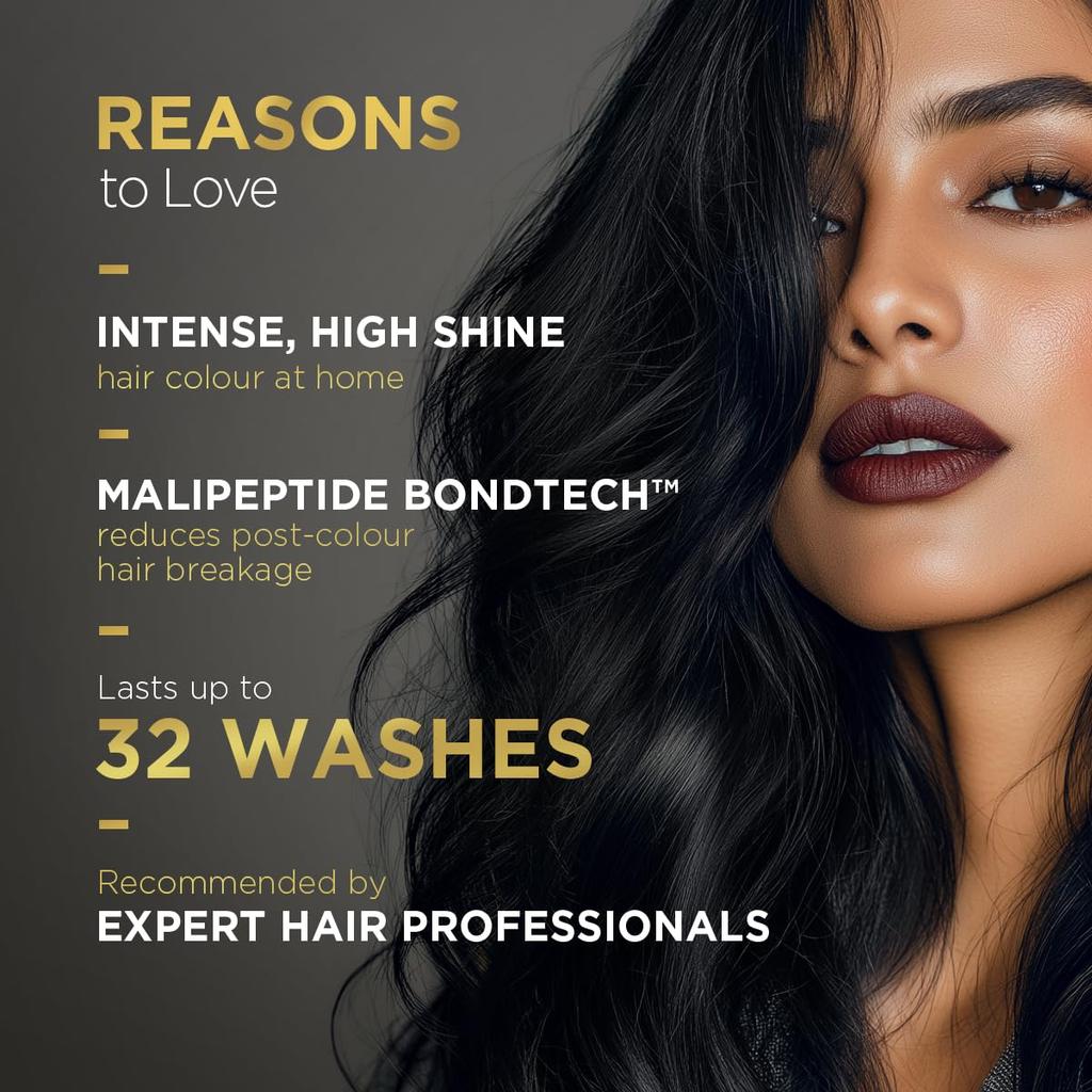 BBLUNT Salon Secret High Shine Conditioning Hair Colour Natural Black 130G Pack of 1 Long Lasting Vivid Colour