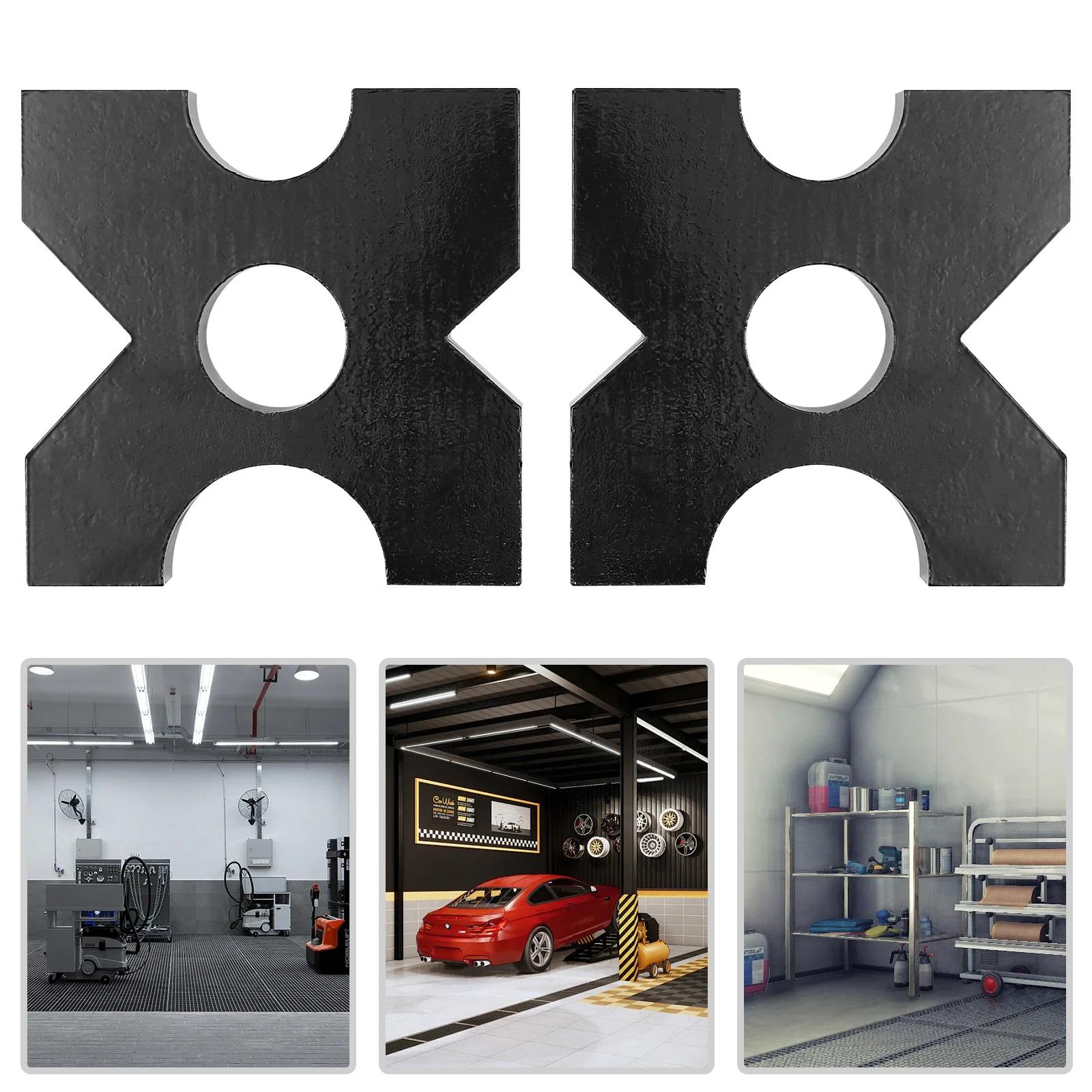 20 Ton and 32 Ton Workshop Metal Press Plates,with 4 Grooves,1 inch/25mm Thick,H-Type Reinforced Hydraulic Workshop Press Plates nero