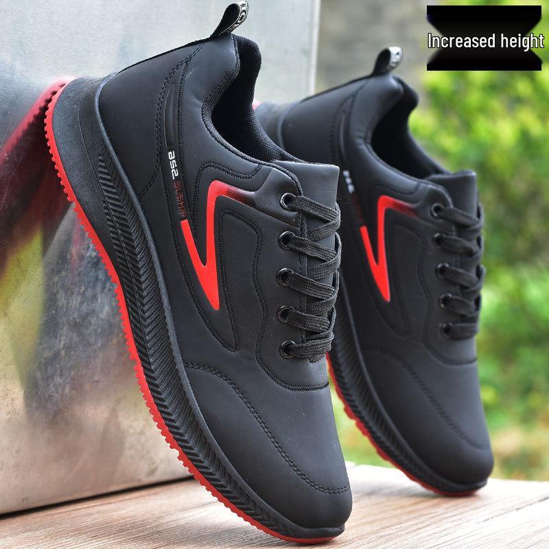 Men's Waterproof Leather Sneakers - Non-slip, Breathable, Casual Korean Style for Autumn/Winter