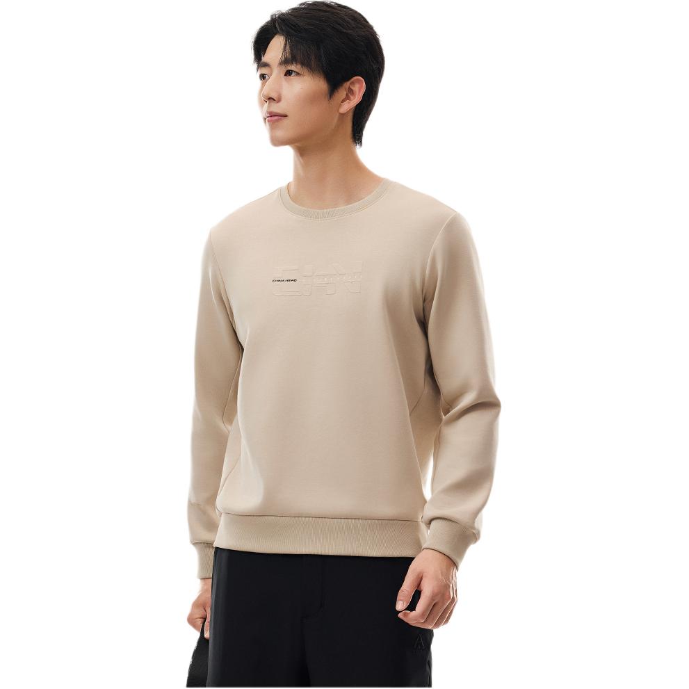 Anta Comfortable Simple Casual Versatile Round Neck Pullover Slim Fit Sweatshirt Men Sweatshirt 152617715-2