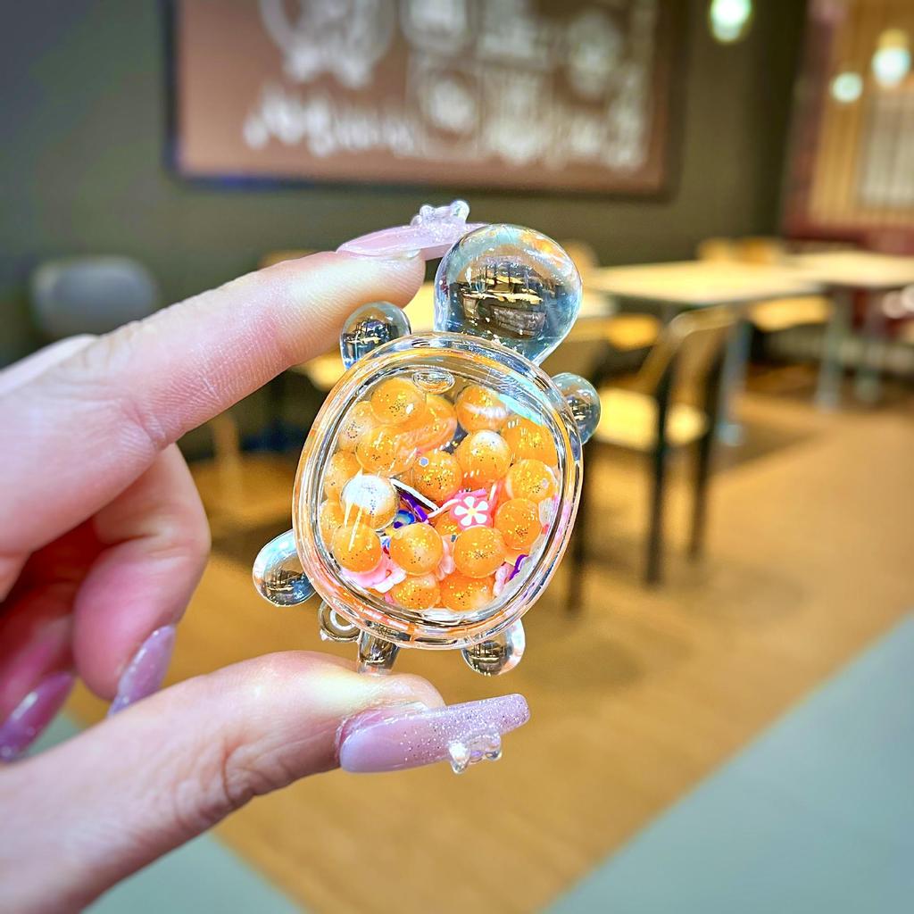 Svietiaca pohyblivá piesková blikajúca korytnačka ozdoba slepá škatuľa stojan na vystavenie šperkov