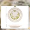 KANGMO Nordic Style 10-inch Ceramic Shallow Plates (Set of 2)