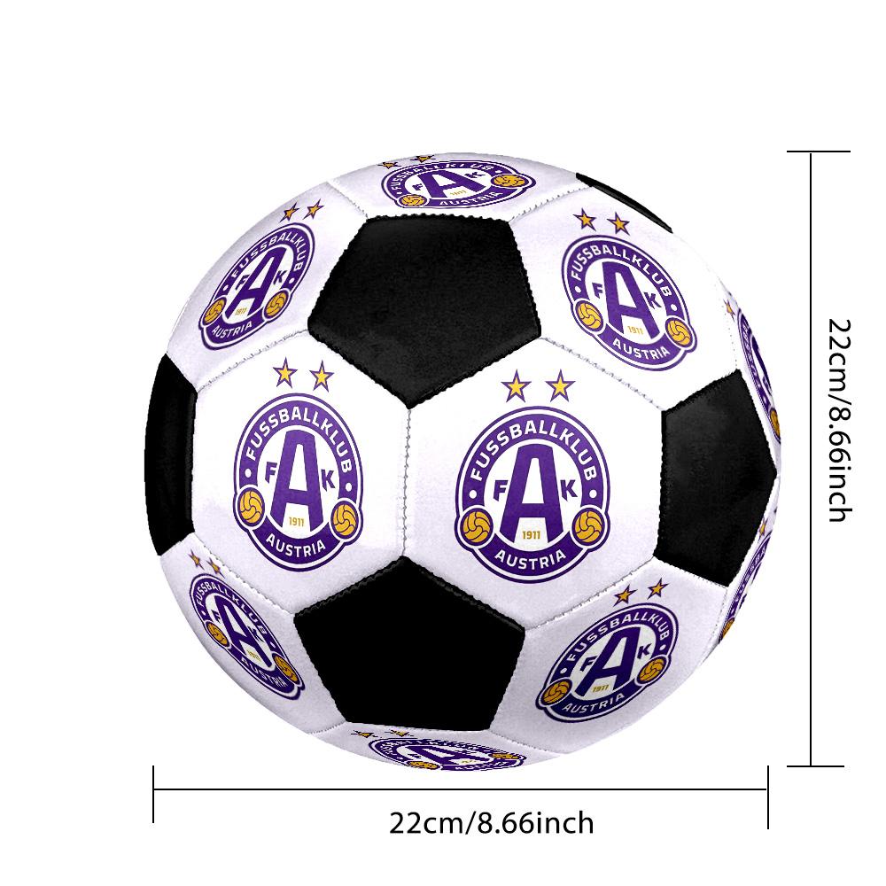 FK Austria Wien Soccer Ball Colorful All Ages Machine Stitched PVC Competition Ready Durable High-Bounce.SIZE5
