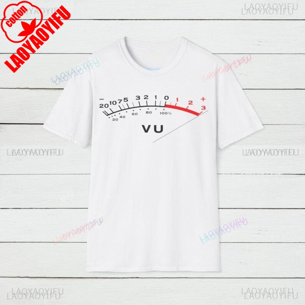 VU Meter Audio Sound Engineer Analog Electronic Gift ONeck T Shirt Recording Studio Casual Fashion Harajuku Loose Unisex Tshirt