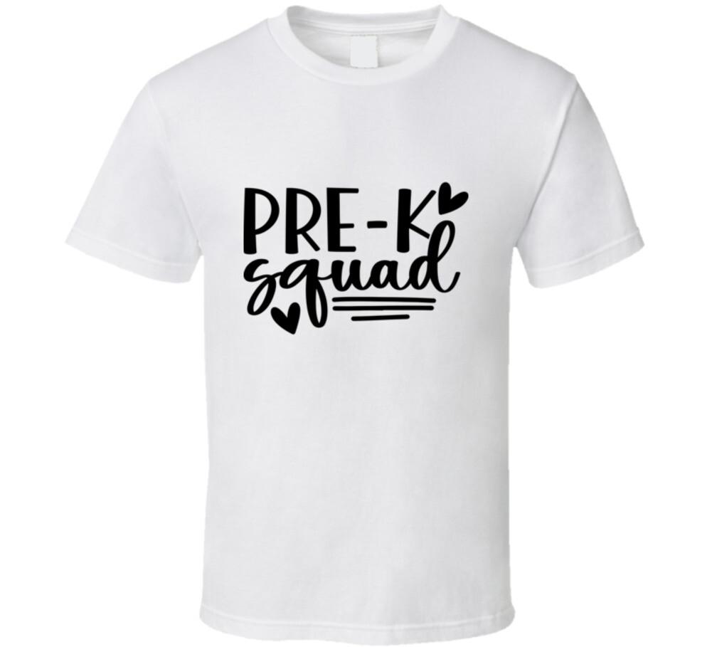 Pre K Squad T Shirt Funny Educator Tee Great Gift Teacher School Unisex T Shirt L