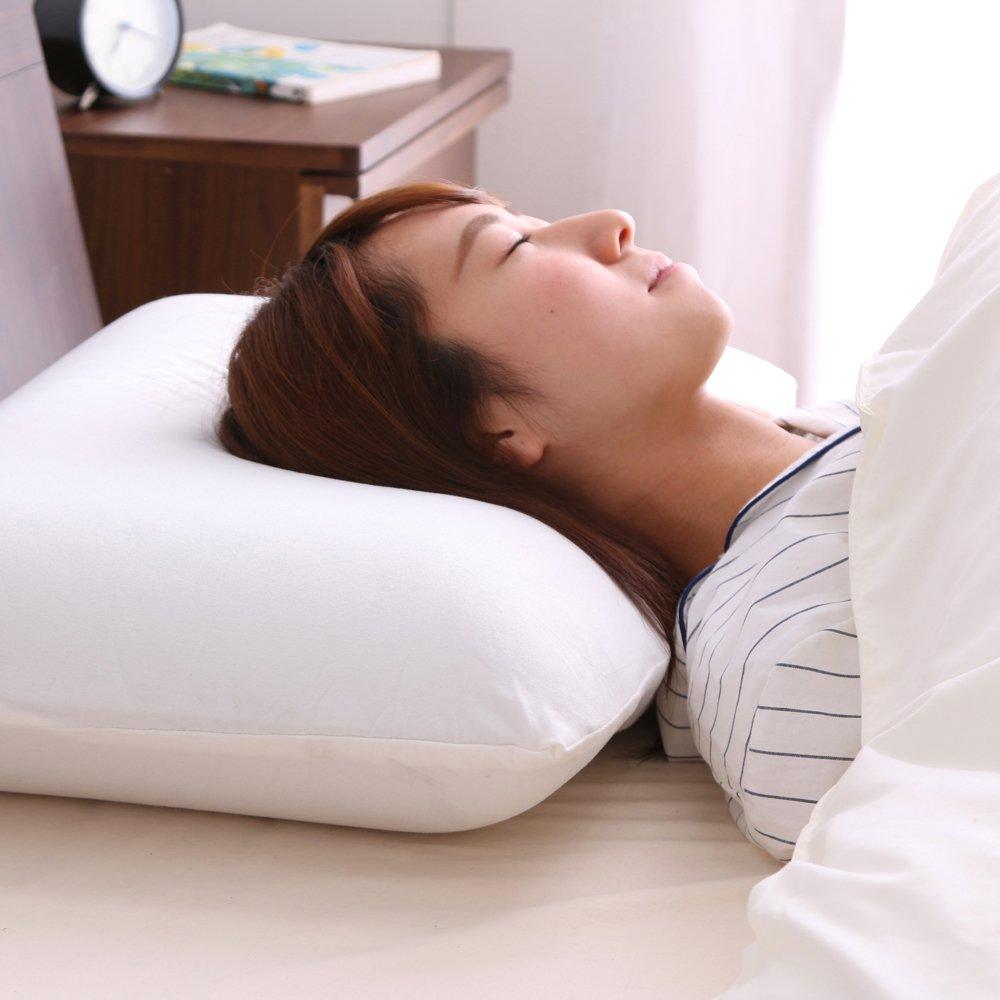 Iris Ohyama Addictive Pillow, Latex-Like, High Elasticity, Compressed Roll, Washable Cover, White, 60 x 40 cm, PYR-6040