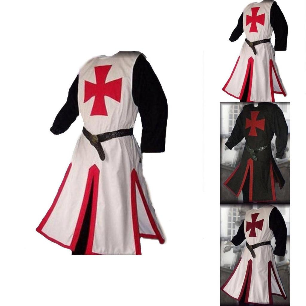Stylish Medieval Templar Knight Crusader Surcoat Outfit Cosplay Costume