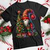 Unisexs and Unisexs Gnome Tree Warm Colors Christmas TShirt Tee MC