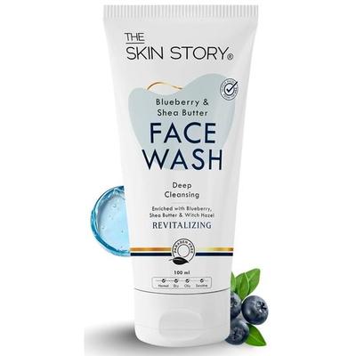 The Skin Story Blueberry Face Wash for Deep Cleansing & Moisturizing, Minimizes Pores With Witch Hazel Gel Based, 100ml