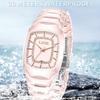 LIGE Fashionable Women's Square Multi-Function Waterproof Quartz Calendar Watch