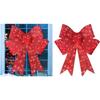 Front Porch Decor Prelit Christmas Bow Plastic Construction Seasonal Decoration Use Easy Install Christmas Decor