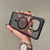 For IQOO 15 Ultra Case Magsafe Magnetic Charging Black Camera Cirlce Texture Mobile Phone Cover