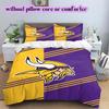 football Logo Pattern Bedding Quilt Set Quilt Cover Pillowcase Home Decoration Birthday Gift (1*duvet cover+ 2*pillowcase, without core)