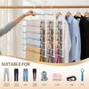 1/2PC Multi-Layer Pants Hanger Foldable Trousers Clothes Rack Space Saving Closet Organizer Non Slip Clips Tie Scarf Hang Holder