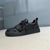 Autumn new low-top leather casual soft-soled lace-up breathable shoes bm