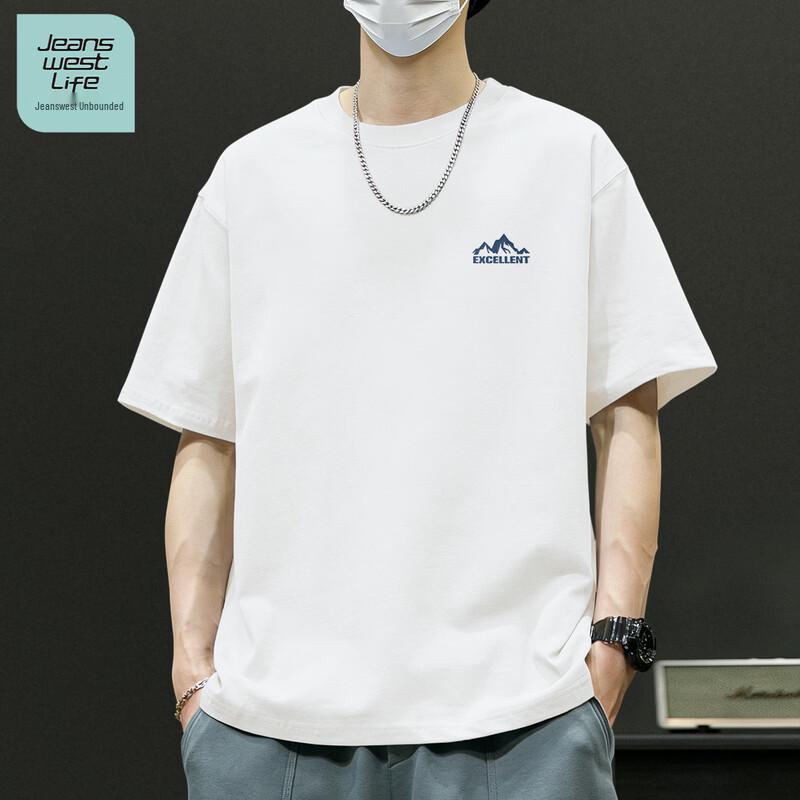 JEANSWEST LIFE Men s Loose Fit Cotton Print T-Shirt XL