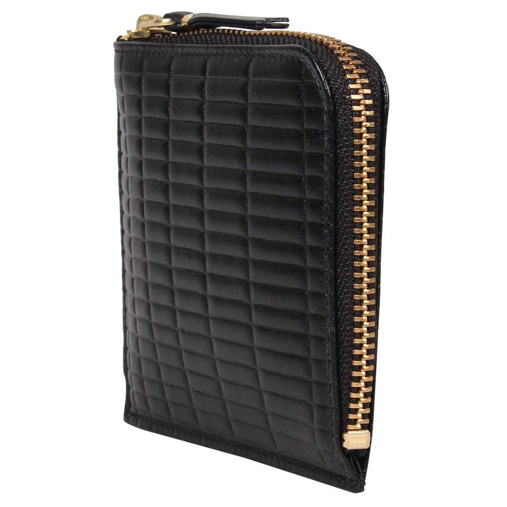 COMME Des GARCONS BRICK WALLET Comme Des Garcons Wallet Mini Wallet Zipper Genuine Leather Black Black SA3100BK L-shaped [Item]