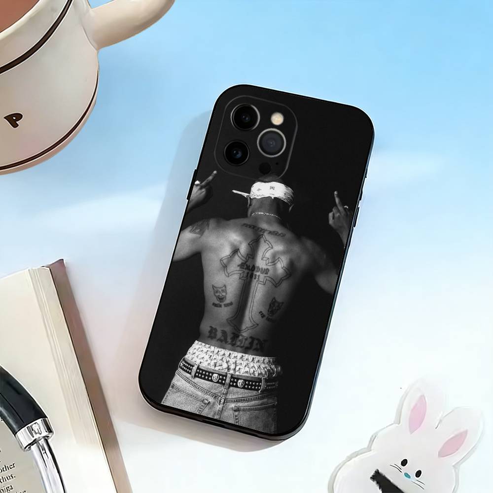 2pac Tupac Shakur R- Rapper Handyhülle Silikon Weich Für IPhone 17 16 15 14 13 12 11 X XR Plus Pro Max Plus
