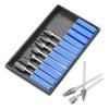 Double Edged   Cutter, 10pcs Tungsten Carbide Steel Burrs, 3*6mm High Hardness Carving Tool Set for Cast Iron, Metal Carving, Shaping with