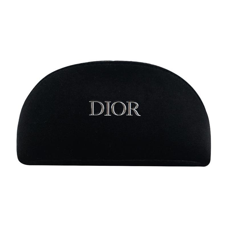 

DIOR black semicircle velvet cosmetic bag чёрный