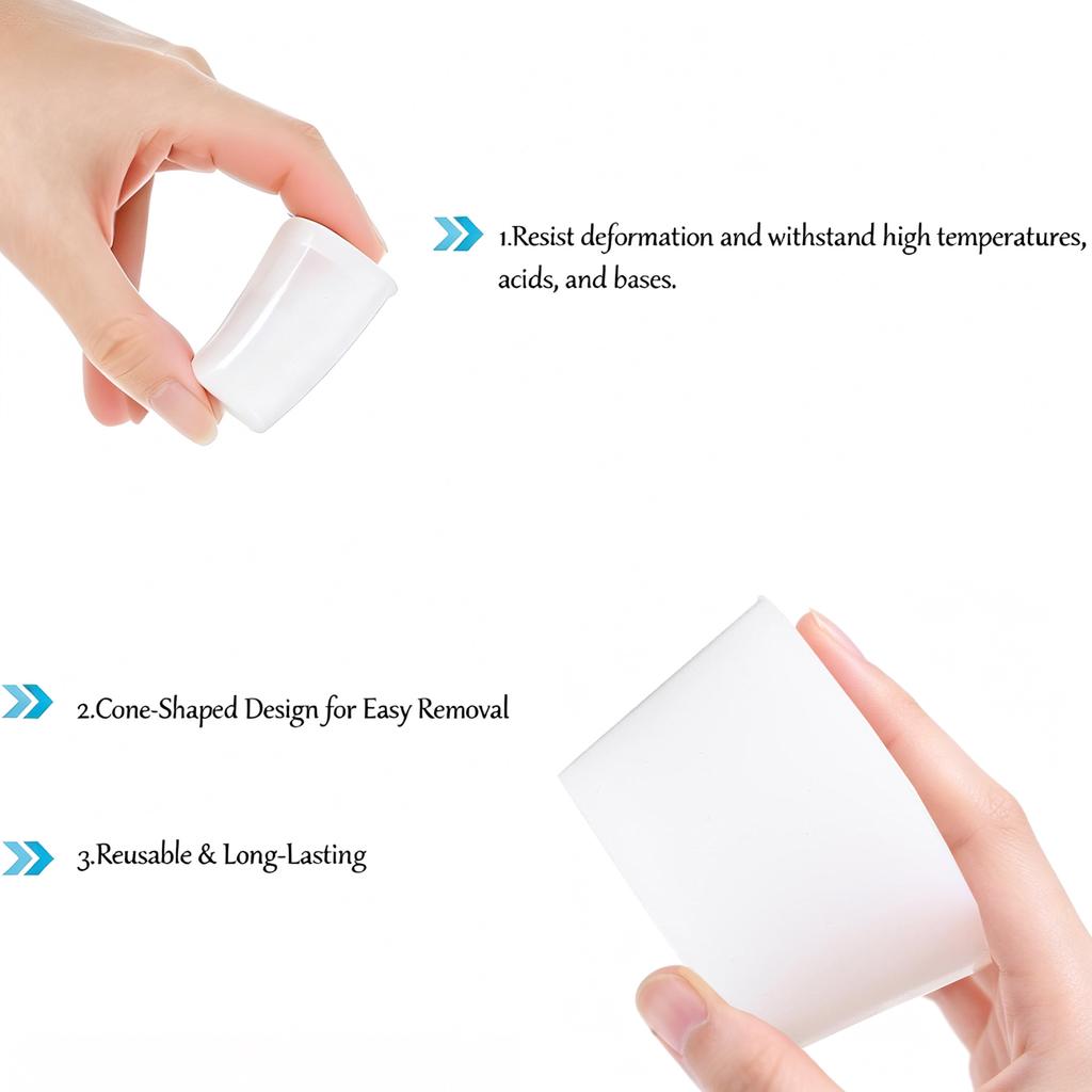 1-2pcs White Silicone Lab Stopper, Tapered Rubber Plug 4# To 12#, Tight Seal for Test Tubes, Flasks & Fermentation Vessels