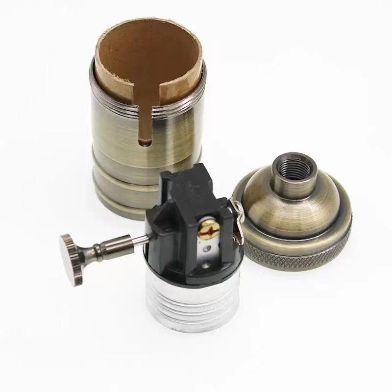 Retro Edison Antique Copper Lamp Socket E26/E27 Brass DIY Pendant Holder