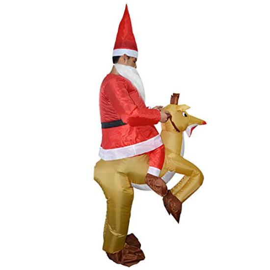 Inflatable Cosplay For New Year Party USB Air Funny Goods Clothes, Christmas, Santa, Deer, Clothes, Disguise, Costume, Kigurumi, Adults, Year-end