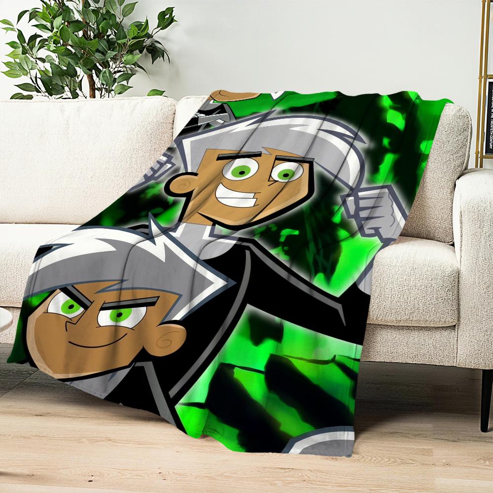Cartoon D-Danny P-Phantoms Blanket Skin Friendly Comfort Warm Soft Plush Blanket Suitable Sofa Living Room Office Bedroom