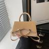 Fashion women's splicing large capacity fresh summer new trend texture shoulder crossbody portable small square bag