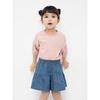Three-Quarter Sleeve Pure Cotton T-Shirt Girl Drop Shoulder Lantern Sleeve Children's Clothing Spring and Summer New Arrival Women's Half Sleeve Tops