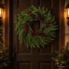 Entry Door Christmas Wreath with Red Berries Indoor Outdoor Holiday Decor Full