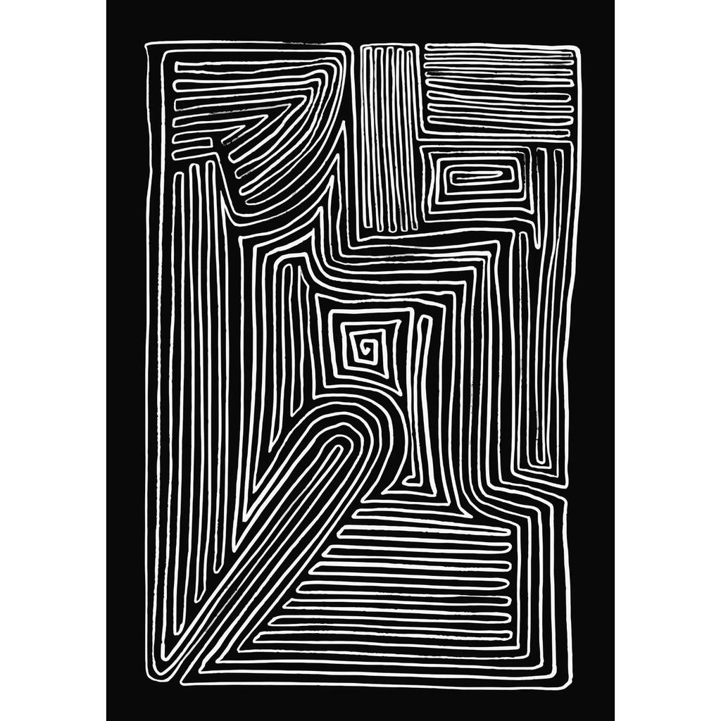 Trendige Minimalistische Schrullige Abstrakte Poster Konzentrische Linien Moderne Gesichts-Drucke Leinwandmalerei Wandkunst Bilder Heim Zimmer Dekor