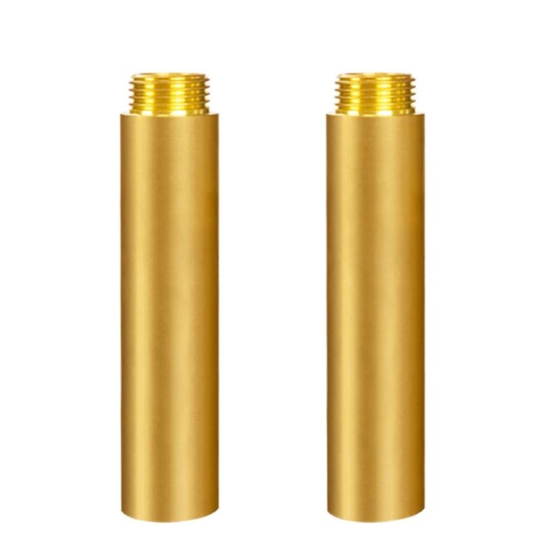 2pcs Brass 1/2inch Tap Extension Brass 1/2inch Hose Extension Plumbing Extension Adapter Upgrades for Heating & Drinking