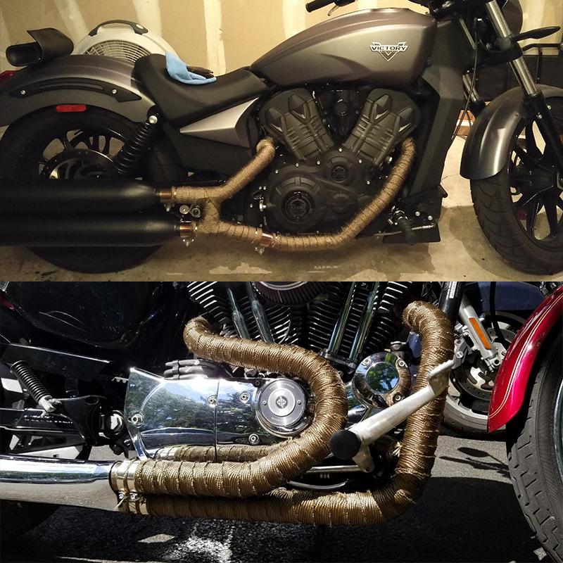 Universal Fireproof Heat Insulation Motorcycle Exhaust Wrap - Anti-Scald, Anti-Burn Banana Fiber Cloth