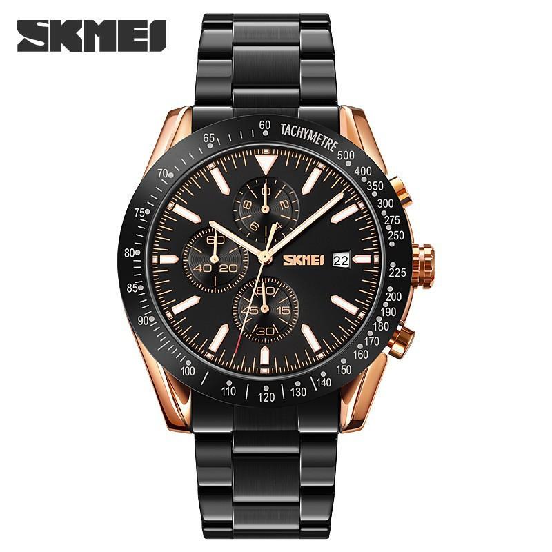 Moment Beauty Fashion Business Multifunctional Mechanical Wind Watch Male Student Waterproof Steel Belt Quartz Watch