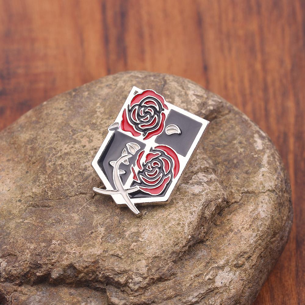 Anime Attack ON Titan Enamel Pin Eren Jaeger Mikasa Ackerman Jiyuu No Tsubasa Cartoon Brooch Lapel Badge Gifts