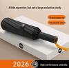 Fully Automatic Windproof Three-Fold Umbrella with Reinforced Structure and Black Sun Protection Coating, Customizable Logo Available.