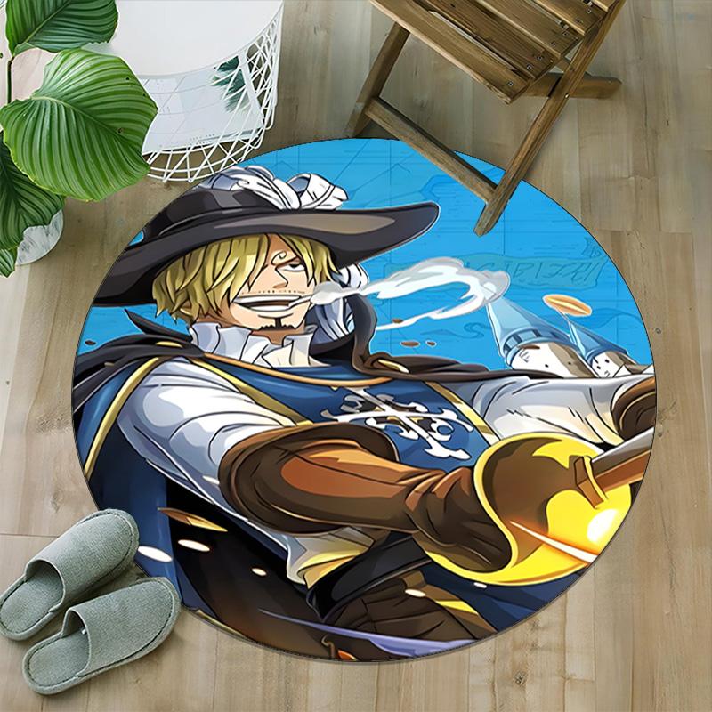 1pc S-Sanji  Carpet, Round Rug, Comfortable, Suitable for Entryways, Living Rooms, Office, And Bedrooms, Christmas Decoration