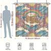 Cute Bear with Rainbow and Flowers Shower Curtain - Water-Resistant, Easy To Clean, Adds a Sweet and Colorful Touch