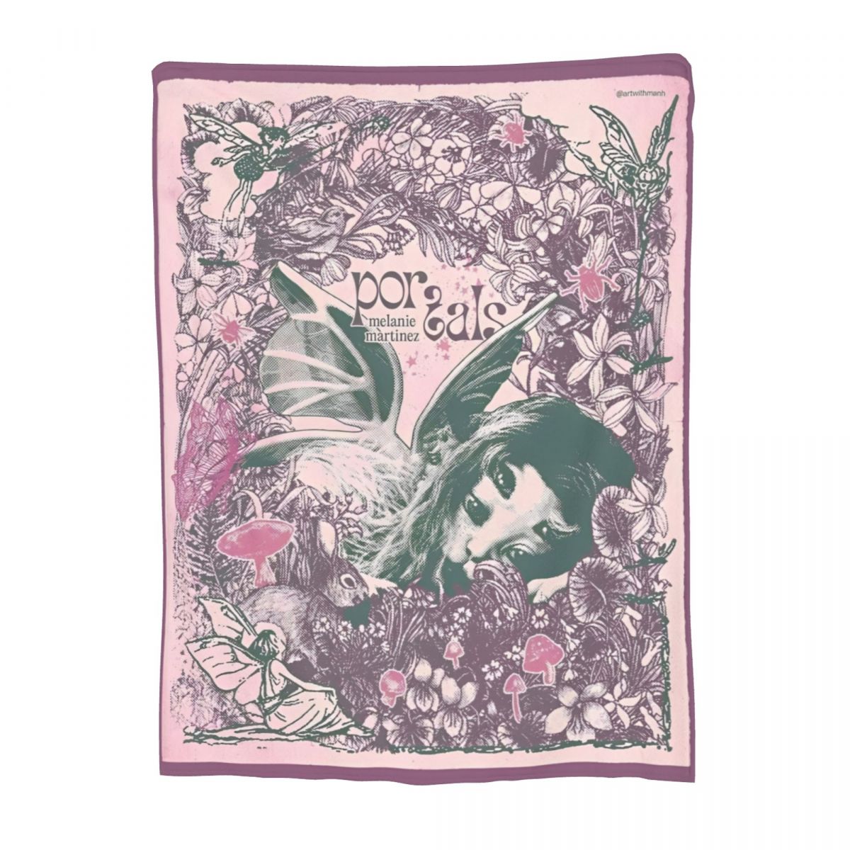 Мелани Мартинес Порталс Одеяло Флис Всесезонный Дышащий Легкий Тонкий Плед для Дивана Путешествия Постельные Принадлежности Пледы 30x40in