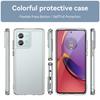 For Motorola Moto G84 5G Phone Case Electroplating Buttons Acrylic+TPU Cover (Big Rear Lens Hole)