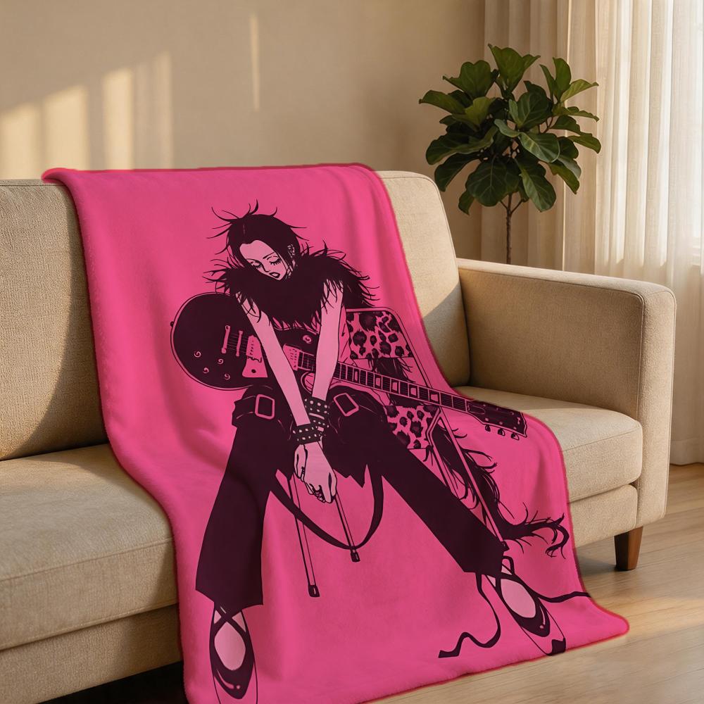 Anime N-NANAS Throw Short Plush Throw Blanket Soft Skin-Friendly Multi-Scene Home Office