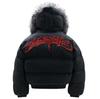 Guochao Men's Hong Kong Style Cotton Jacket with Hood, Fur Collar & Embroidery - Trendy, Loose Fit Outerwear for Boys