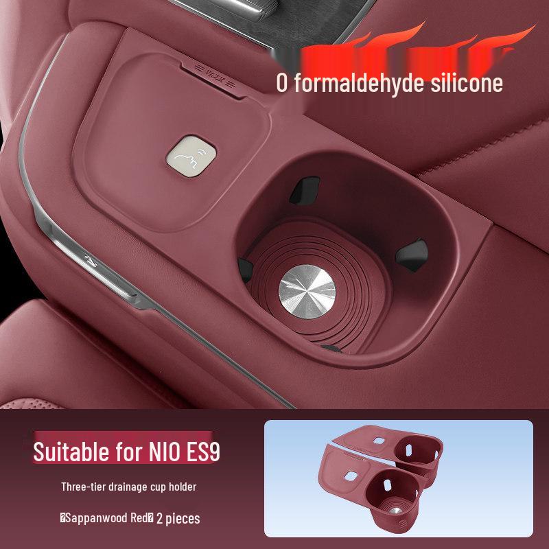Silicone Cup Holder Pad for 26 NIO ES9 Models - Essential Car Interior Accessory