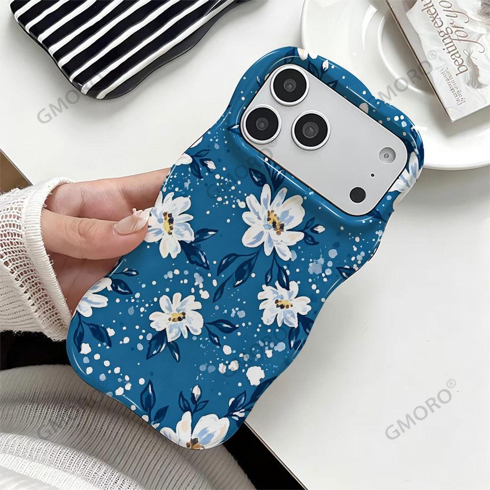 Korean Fresh White Daisy Floral Mobile Phone Case iPhone13 Wave Film Two-in-one Apple 17 Anti-drop Hard Case