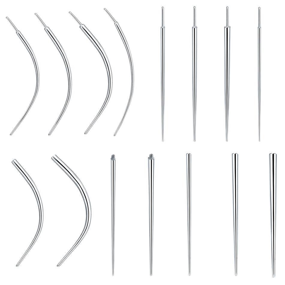 1/5Pcs Stainless Steel Duide Rod Piercing Stretching Tool for Internally & Externally Threaded Jewelry Body Piercing Tools