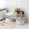 Retractable Kitchen Storage Rack: Multi-purpose Floor-standing Shelf for Seasoning and Household Items