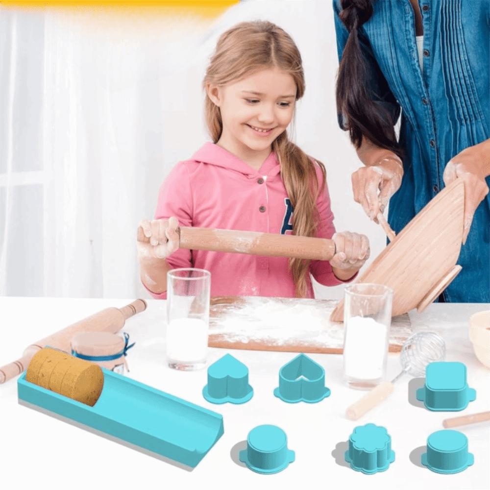 6PCS Food Grade Plastic Cake Pop Mold Set with Tray Cookies Cutter Cake Lolly Mold  Baking Tool