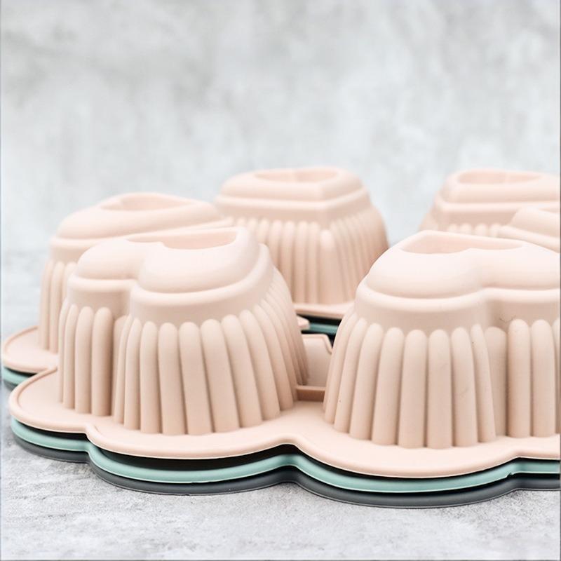 1Pc Silicone Heart-Shaped Cake Mold - Food-Grade Non-Stick Baking Tray For Diy Chocolates, Cakes, Valentine'S Day & Home Baking