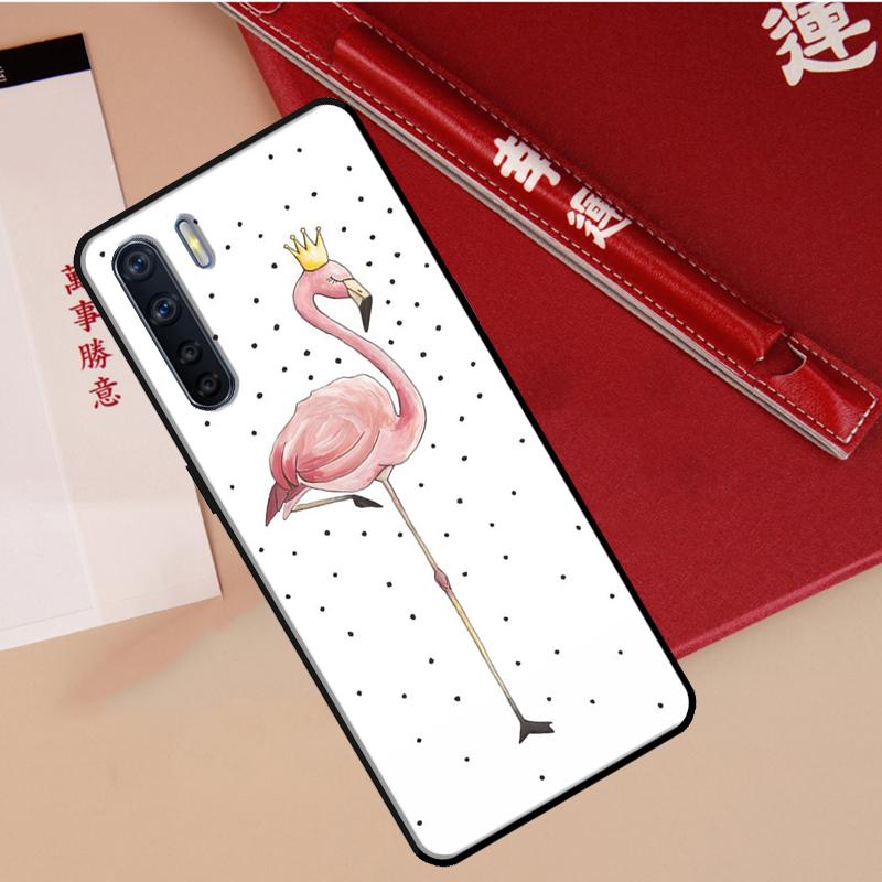 Pink Red Flamingo Case For Oppo A94 A18 A74 A57 A17 A77 A38 A58 A78 A98 A54 A80 A60 A40 A96 A76 A16 A15 A5 Pro